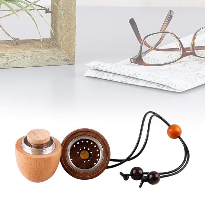 Wooden Acorn Essential Oil Car Diffuser Air Freshener Hang Decoration Brown - Bloomnest