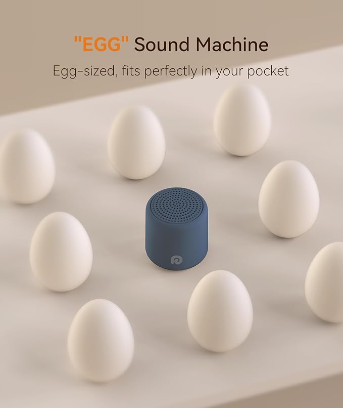 Dreamegg Travel White Noise Machine - Portable Sound Machine for Baby Adults, Travel Sound Machine for Sleep, 16 Nature Sound, Timer, White Noise Machine for Sleeping Gift, Navy