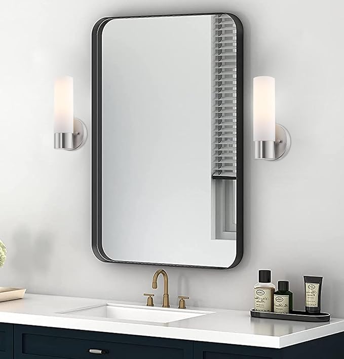 Kira Home Sol 10" Modern Wall Sconce with Frosted Glass Shade, for Bathroom/Vanity, Brushed Nickel Finish, 2-Pack - Bloomnest