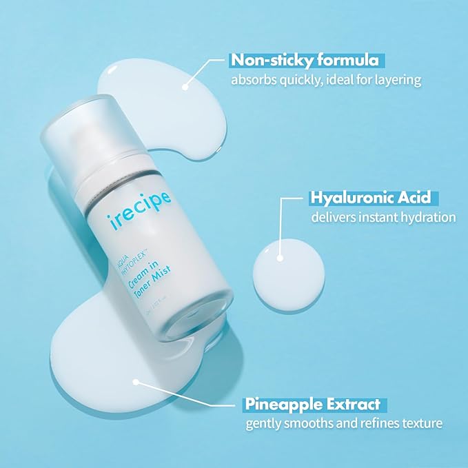 Aqua Phytoplex Cream in Toner Mist Long Lasting Deep Hydration, All-in-One Facial Mist for All Skin Type Unscented Clean Beauty, Vegan, Cruelty Free, Korean Skincare (60ml / 2.02 oz) - Bloomnest
