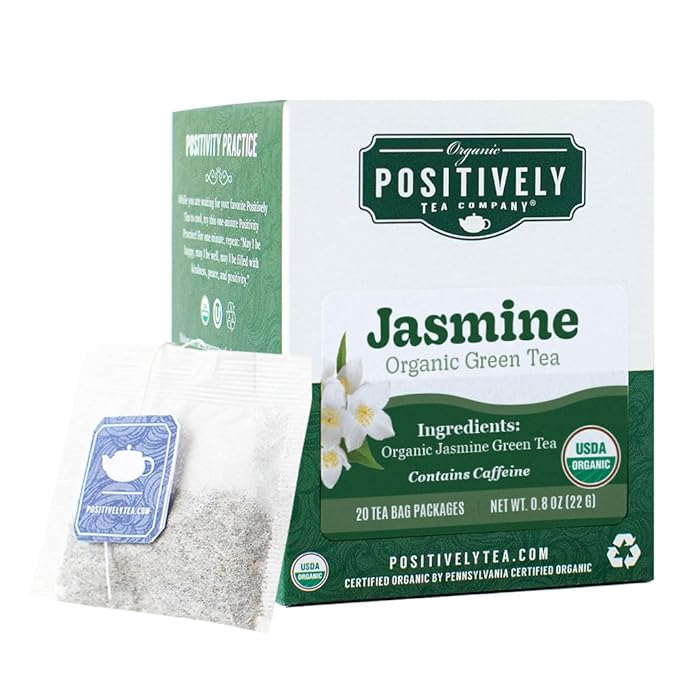 Organic Positively Tea Company, Jasmine Green Tea Bags, 20 Count - Bloomnest