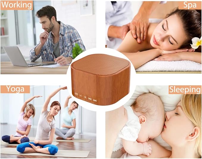 Magicteam Sound Machines White Noise Machine with 20 Non Looping Natural Soothing Sounds and Memory Function 32 Levels of Volume Powered by AC or USB and Sleep Sound Timer Therapy for Baby Kids Adults