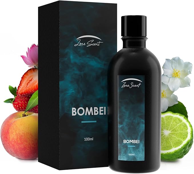 BOMBEI Luxury Essential Oil for Diffusers - Fruity Floral Aromatherapy with Peach, Jasmine & Musk - Elegant Scent for a Sophisticated Home ZoneScent