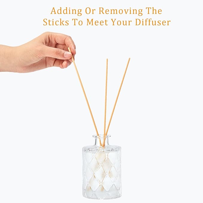 Chloefu Lan Amber Reéd diffuser, 6.7 oz Natural Essential Scented Oil, Pink Yellow and White Flowers Reéd Diffuser Sticks, Bathroom, Home & Office Decor, Preppy Room Decor, Amber Diffuser Oil Gift Set - Bloomnest