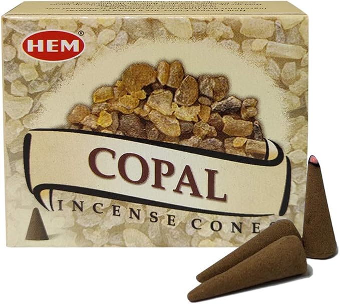TRUMIRI Incense Cone Holder Bundle with Hem Copal Incense Cones - Pack of 6 (Approx 60 Cones) TRUMIRI