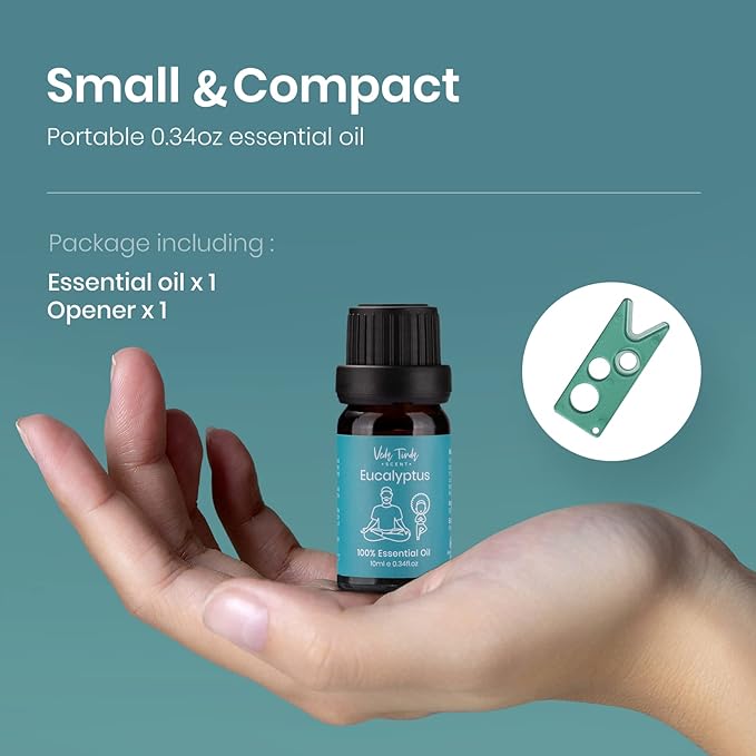 Eucalyptus Essential Oil, 100% Pure Nature Organic Eucalyptus Oil for Diffuser, Refreshing, Clear Head, 0.34 fl oz 10ml - Bloomnest