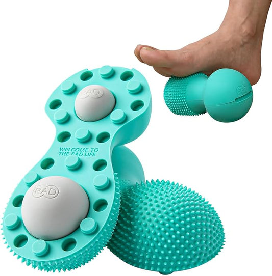 RAD Neuro Roller – Foot Massage Roller for Plantar Fasciitis & Recovery - Silicone, Dual-Texture Design with Built-in Massage Balls for Trigger Point Therapy & Foot Relief