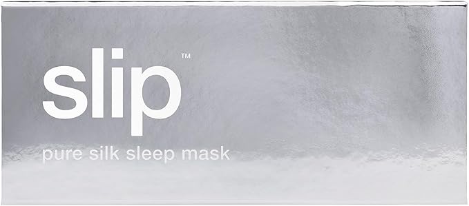 slip Pure Silk Sleep Mask - 100% Pure 22 Momme Mulberry Silk Eye Mask - Comfortable Sleeping Mask with Elastic Band + Filler and Internal Liner, Silver - Bloomnest
