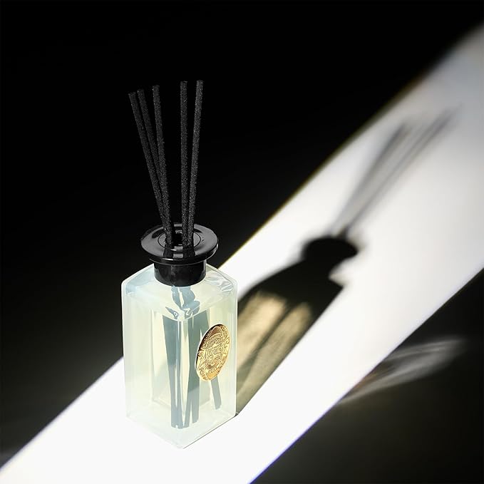M&SENSE 6.3 oz Large Reed Diffuser Set | Creamy Vanilla Scent Oil Diffuser with Sticks | Hotel Collection Non-Toxic Essential Oil |for Bedroom Bathroom Living Room MSENSE