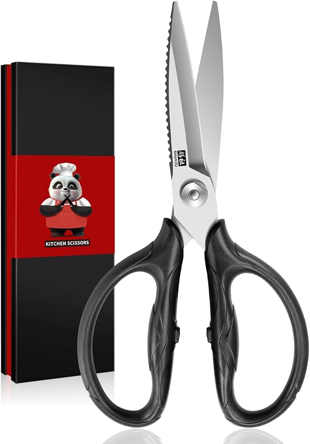 SHAN ZU 8.4" Heavy Duty Kitchen Scissors - Professional Japanese 5Cr15MoV Stainless Steel Shears, All Purpose Detachable Shears for Meat/Herbs/Poultry, Dishwasher Safe, Gift Box Included - Bloomnest