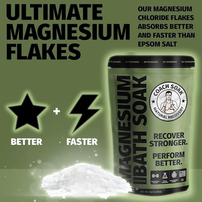 Magnesium Bath Soak I Coach Soak Post-Workout Muscle Recovery - Bloomnest