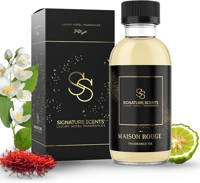 Luxury Hotel Diffuser Oil for Hotels and Homes - Aromatherapy Oils for use with an Essential Oil Diffuser at Home - Fragrance-Scent Diffuser Oil Blend (Maison Rouge) 4.05fl oz (120ml) - Bloomnest