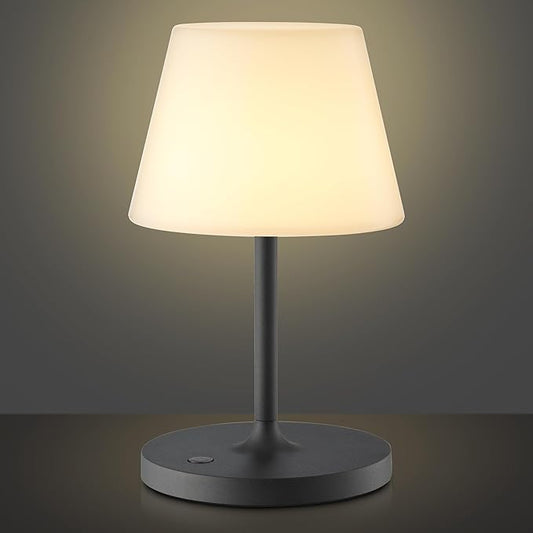 Cordless Lamp, 5000mAh Battery Operated Rechargeable Table Lamp with Power Bank, Touch Dimmable 3 Color Temperatures, IP44 Waterproof Shower Lamp for Kitchen, Bathroom, Indoor Or Outdoor Use 9.6in - Bloomnest
