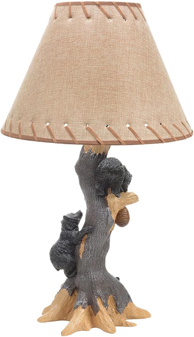 BLACK FOREST DECOR - Life is Sweet Bear Accent Lamp for Cabin, Living Room, Nightstand, Desk - Vintage Rustic Home Décor - 23" x 14" - Bloomnest