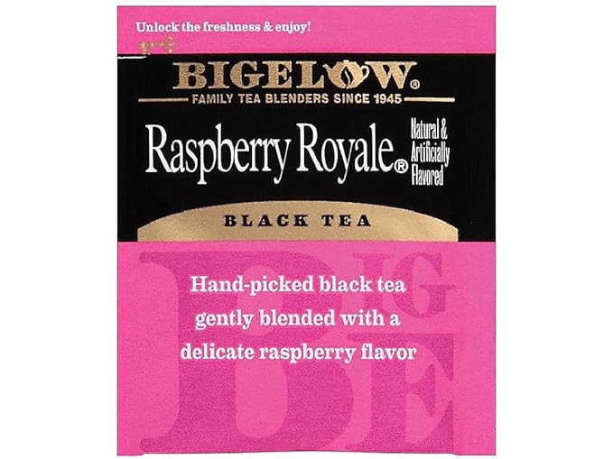 Bigelow Tea 003401 Raspberry Black Tea, Raspberry, 0.34 lbs, 28/Box - Bloomnest