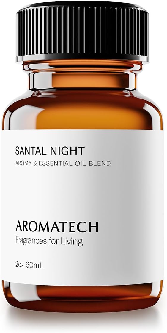 AromaTech Santal Night Premium Aroma Oil – Sensual & Warm Home Fragrance with Notes of Sandalwood,Tonka Bean & Black Cardamom for Scent Diffusers, Cold-Air and UltraSonic Scent Machines – 60 mL - Bloomnest