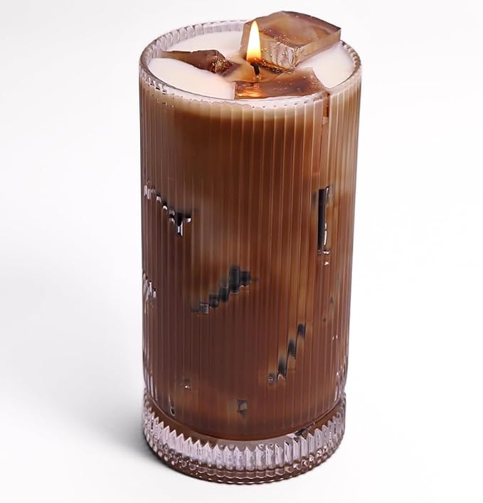 Iced Coffee Candle, 100+ Hour Long-Lasting Burn Handcrafted Decorative Candles for Home Scented, Coffee Bar Accessories & Decor, Birthday Candle - Bloomnest