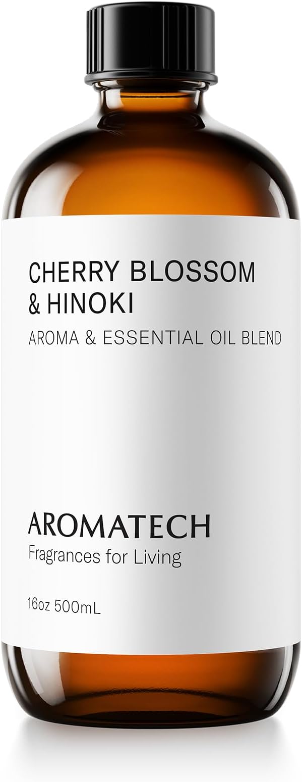 AromaTech Cherry Blossom & Hinoki Aroma Oil for Scent Diffuser - 500 Milliliter - Bloomnest