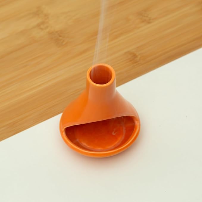 Handmade Ceramic Chiminea Palo Santo Holder - Modern Medieval Incense Burner and Candlet Holder - Zen Home Decor - Bloomnest