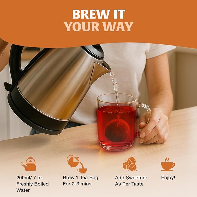 HANDPICK, Earl Grey Black Tea Bags (100 Count) Bergamot Oil | Caffeinated, Earl Grey Tea Bags | Flavoured With Citrus and Bergamot Brew Hot/Iced Tea with or without milk - Bloomnest