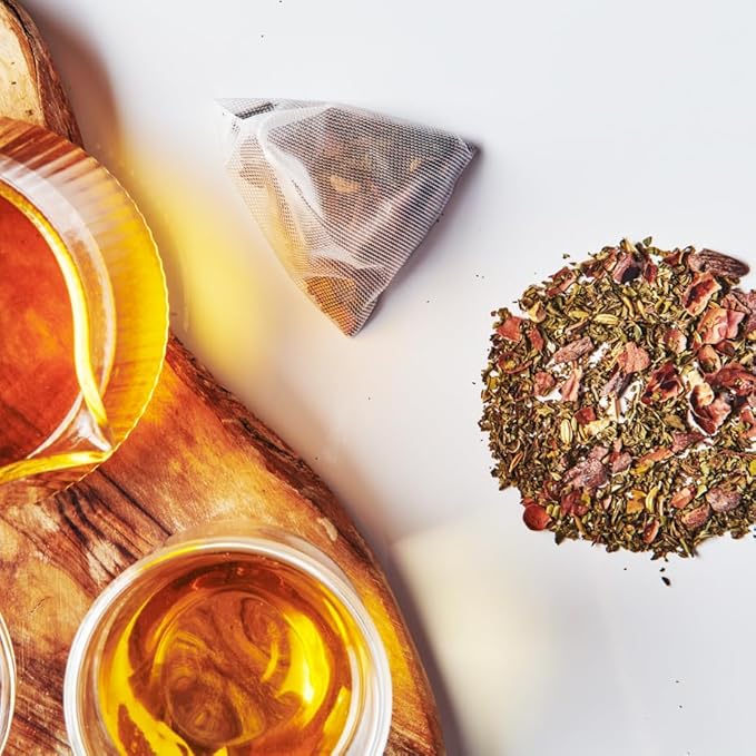 Grace Farms SETTLE Wellness Organic Tea Blend (16 Pyramid Sachets) | Peppermint Cacao | Relaxing and Digestive Support | Fairtrade and Kosher | Filled With Antioxidants and Stress-Relieving Herbs | Gives Back 100% of Profits - Bloomnest