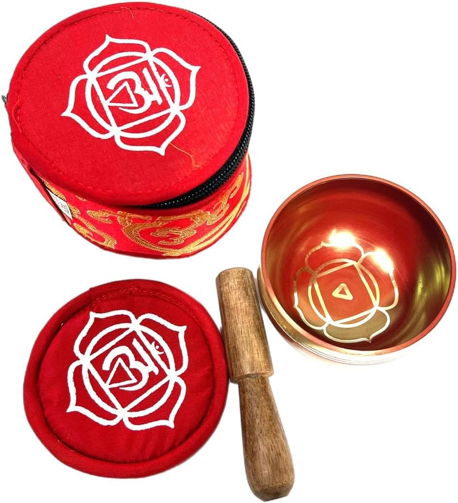 3 inches Root Chakras Singing Bowl Meditation Bowls for Relaxation and Healing (Root Chakras, 3 Inch)