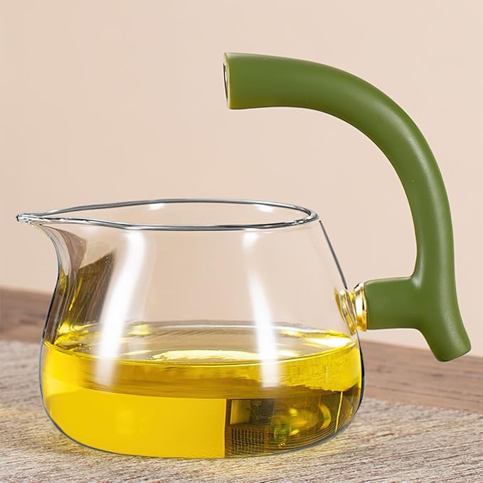 Magnetic Glass Tea Pot, Lazy Kungfu Drip Tea Set, Semi Automatic Heat Resistant Teapot, Sturdy High Borosilicate Glass TeaPot, Suitable for home/office Reception Tea Set - Bloomnest