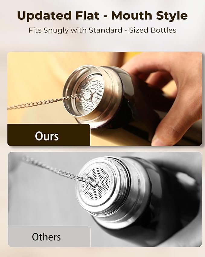 House Again Tea Infusers, Extra Fine Mesh Tea Strainers for Loose Tea, Updated Slim Threaded Lid & 304 Stainless Steel, Loose Leaf Tea Steeper for Brew Tea Spices & Seasonings - Bloomnest