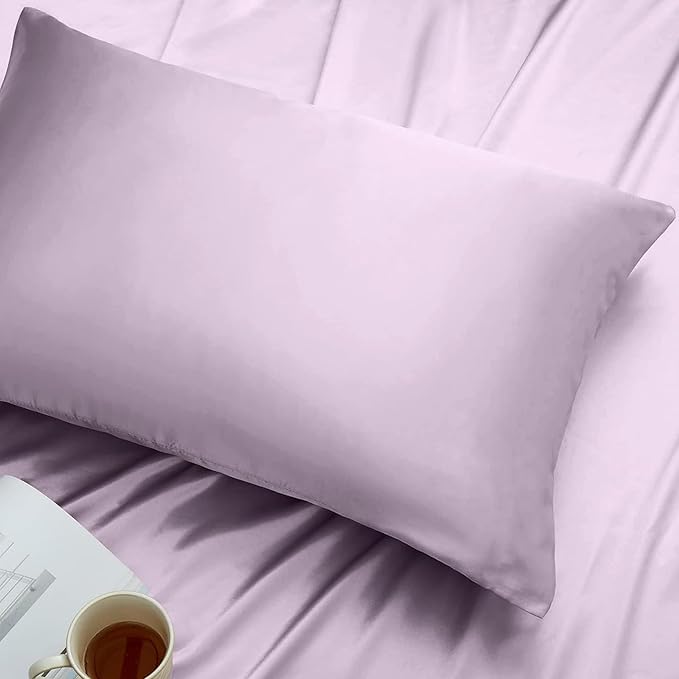 Purple Silk Pillowcase for Hair and Skin Made in USA, Pure 22 Momme Silk Pillow Cases Queen with Zipper, 6A Grade, Anti Aging, Anti Acne, Hypoallergenic, 1 Pc 20"x30" (Queen, Purple) - Bloomnest