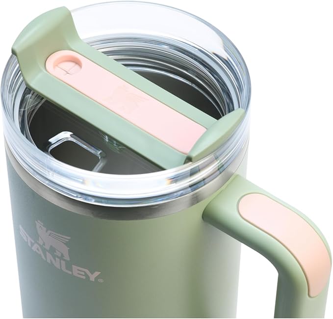 STANLEY Quencher H2.0 Tumbler with Handle and Straw 40 oz | Flowstate 3-Position Lid | Cup Holder Compatible for Travel | Insulated Stainless Steel Cup | BPA-Free | Lichen
