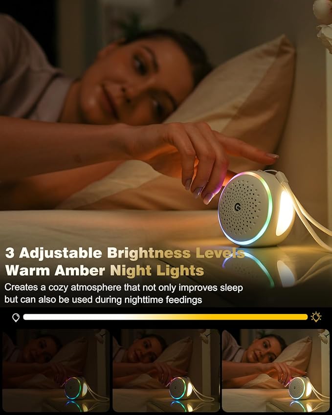 White Noise Sound Machine with 27 Soothing Sounds,Sleep Sound Timer and Memory Function - Portable Sound Machine for Baby and Adult at Home,Office,Travel and More