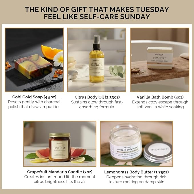 Gifts for Best Friend Woman | Bestie Boost Self Care Gift Set. 5-Piece Pampering At Home Spa Kit with Candle, Bath Bomb, Body Butter, Soap Bar, Body Oil. Best Friend Birthday Gifts for Women - Bloomnest