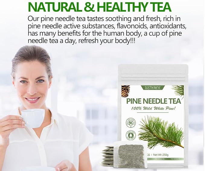 Premium 100 Pine Neddle Tea Bags,100% Picked from Natural Wild Pine Neddle, No Caffeine & No Additives. - Bloomnest