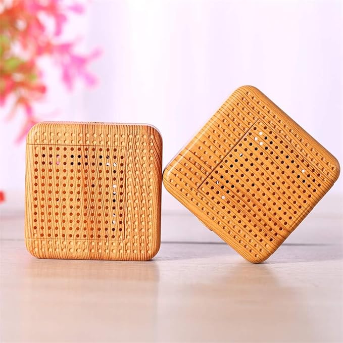 Weljoy Wood Grain Portable Diffuser for Essential Oils – Car or Travel, Mini Size, Quiet, Waterless, Re-Chargeable Battery or USB (Wood Grain) - Bloomnest