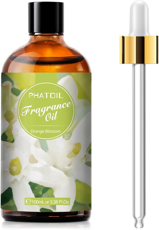 PHATOIL 3.38FL.OZ Orange Blossom Fragrance Oils for Aromatherapy, Essential Oils for Diffusers for Home, Perfect for Diffuser, DIY Candle and Soap Making, DIY Scented Products - 100ml - Bloomnest