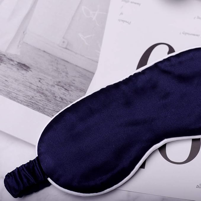 Silk Sleep Mask Light Blocking Luxury 100% Mulberry 19mm Silk Eye Mask Eye Cover Blindfold Ultra Soft Light & Comfy Anti Aging Skin Care with Travel Bag Gift Package - Bloomnest