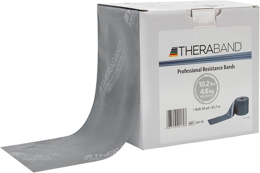 THERABAND Resistance Band, Black, Special Heavy, 50-Yard Roll, Latex Elastic Band for Exercise - Bloomnest