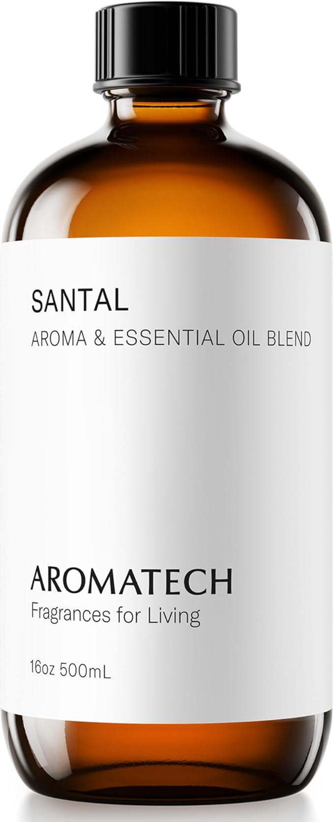 AromaTech Santal Aroma Essential Oil Blend: Luxury Hotel Inspired Aromatherapy with Amber, Vanilla, Cedar & Sandalwood for Ultrasonic Diffusers & Nebulizers - 16 fl oz, 500 ml - Bloomnest