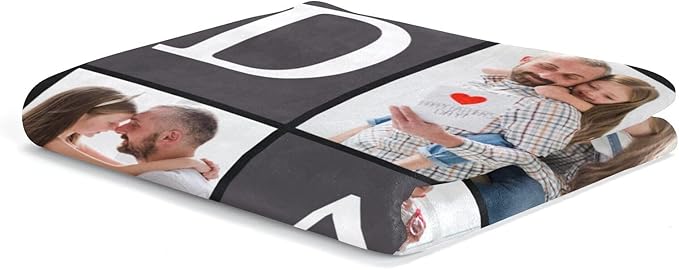 Gifts for Dad Customized Blanket with Photo, Make a Personalized Fathers Day Blankets with Picture to My Dad Custom Memories Souvenir Throw Blanket for Best Daddy Ever - Bloomnest