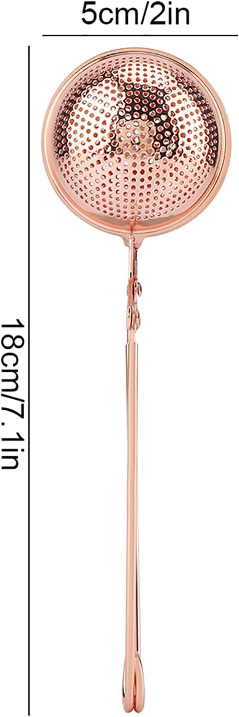 Snap Ball Tea Strainer, Snap Tea Ball Infuser, Rose Gold Stainless Steel Snap Ball Infuser for Loose Leaf Tea - Bloomnest