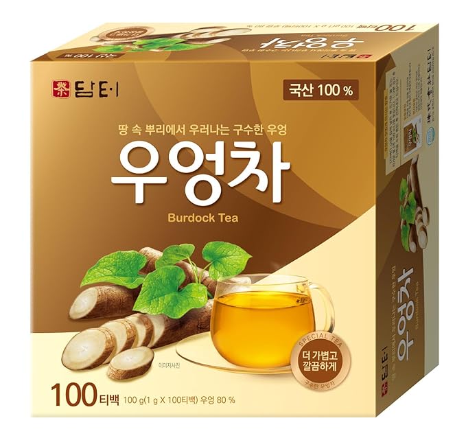 Damtuh Korean Burdock Root Tea – Herbal Wellness & Soothing Drink, Caffeine-Free – 100 Tea Bags (1.5g each) - Bloomnest