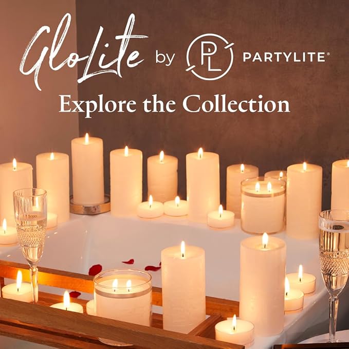 PartyLite GloLite Iced Snowberries Scented, Notes of Apple, Cranberry, Peach, Strawberry, Vanilla & Musk, 2-Wick Jar Candle, 60 Hour Burn Time, World's Brightest Candle™ - Bloomnest