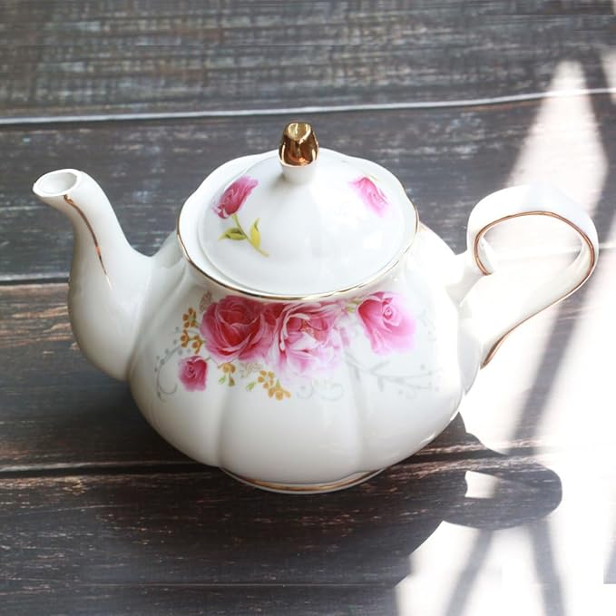 Jomop Tea Pot Handmade Ceramic Flowers (Pink) - Bloomnest