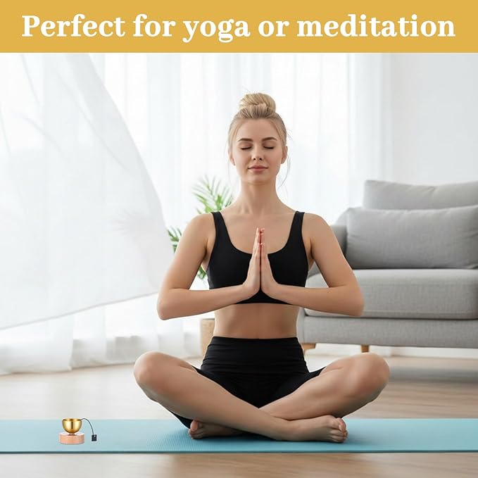 MIni Singing Bowl Set, Meditation Sound Bowl with Bag for Yoga, Meditation Relaxation, Mindfulness,Chakra Energy Healing, Self-Regulation, Stress Relief, Spiritual Gifts Bloomnest