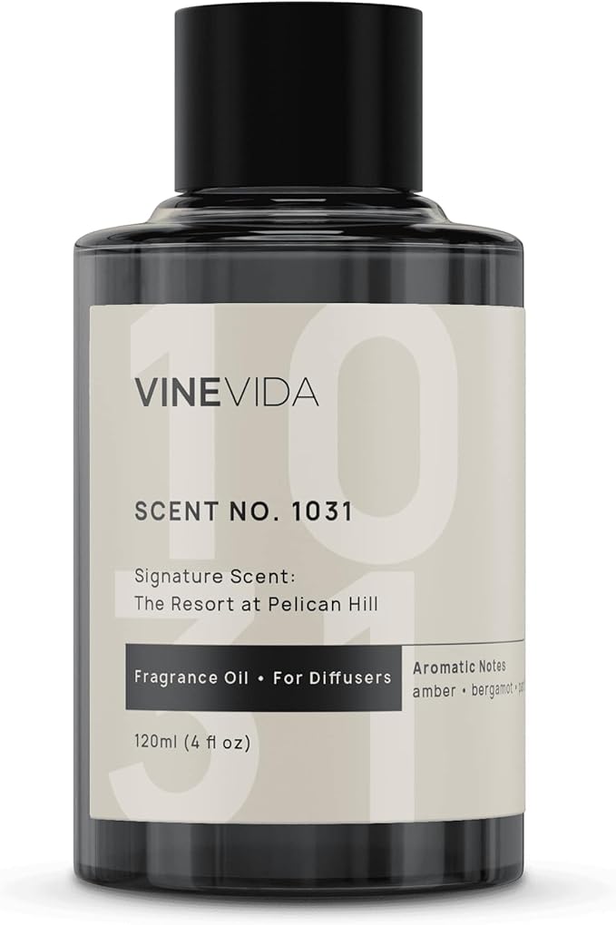 VINEVIDA Scent NO. 1031 Fragrance Oil for Cold Air Diffusers - 120mL (4oz) - Inspired by: The Resort at Pelican Hill Hotel Fragrance Diffuser Oil - Hotel Scents for Home - Diffuser Oil VINEVIDA