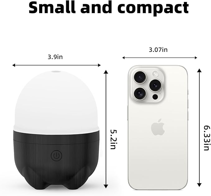 150ML Cordless Battery Operated Essential Oil Diffuser, Portable Rechargeable Diffuser with 7 LED Color ChangingLights （Dark Wood） - Bloomnest