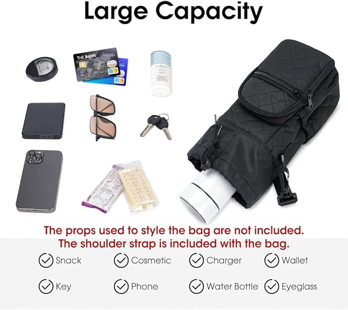 sportsnew Water Bottle Holder with Strap 32oz 40oz Insulated Water Bottle Carrier Sling Bag with Phone Pocket Crossbody sportsnew