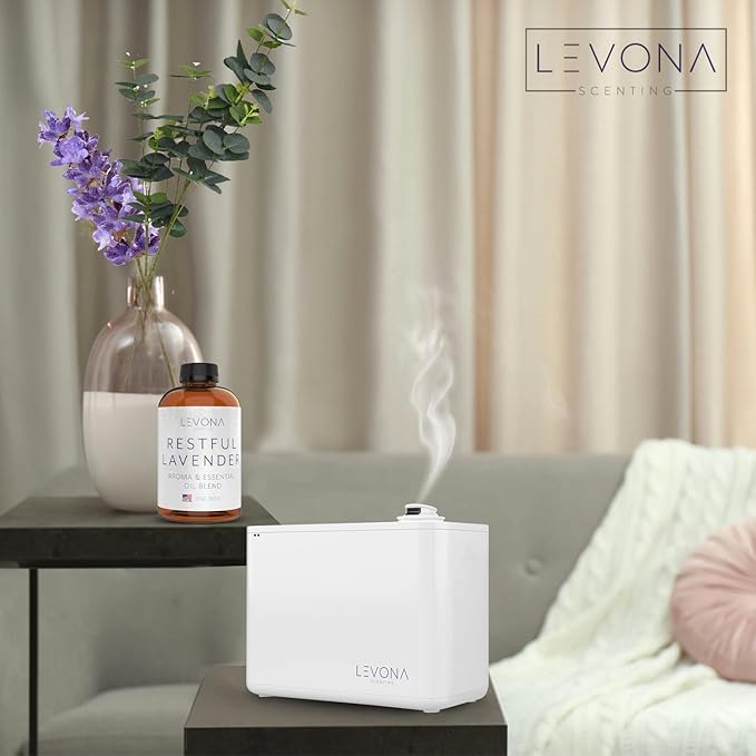 Levona Scents Pure Essential Oils for Diffusers for Home Luxury Scents - Restful Lavender Essential Oil is A Floral Blend of Eucalyptus, Bergamot, Lavender - Aroma Diffuser Oil - Bloomnest