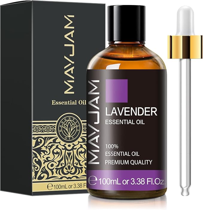Lavender Essential Oil 100ML, MAYJAM Pure Essential Oils for Diffusers, Massage, Lavender Oil for Soap Candle Making, Huge 3.38FL.OZ Bottle - Bloomnest