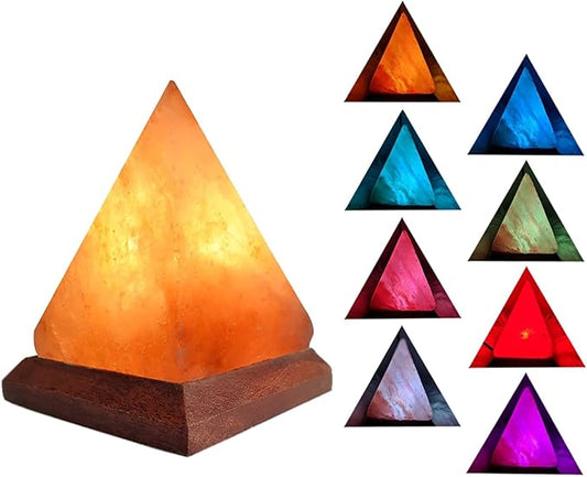Himalayan Salt Lamp RGB 7 Colors Changing Hand Carved with Wood Base Lamp for Home Decoration Gift - Bloomnest
